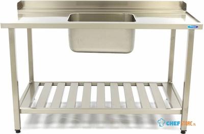 Maxima Spoeltafel - 160 X 75 cm - Aanvoer Vaatwasser Rechts - incl. Wasbak en Onderschap - 09201041