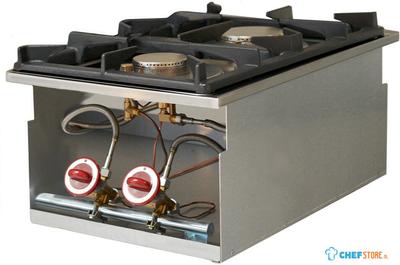 Diamond Gasfornuis 2 branders, inbouw | GDI/2F4 1