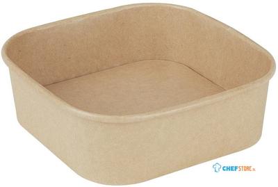 Fiesta Recyclable Fiesta Recycleerbare Vierkante Container Bodes 1000ml (Verpakking van 300) - HW016