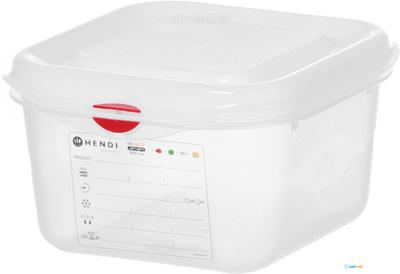 HENDI 873151 Container GN 1/6 polypropyleen, , GN 1/6, 1,1 Liter, Transparant, 176x162x(H)65mm