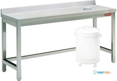 Diamond Afruim en Sorteertafels met Afvalopening + Ob - TS1270D 1