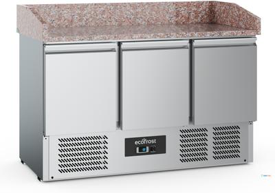 Pizzawerkbank | Graniet | 3-deurs | RVS | Ecofrost | 7950.5100 1
