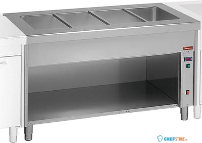 Diamond Bain-marie element op open kast 6x GN 1/1 | S80/BT23 1