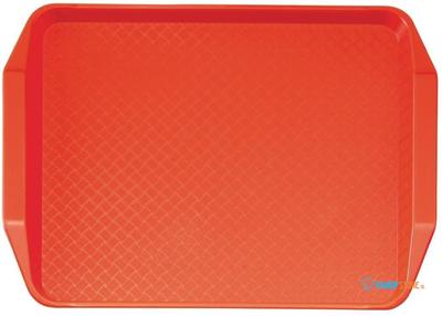 Cambro polypropyleen fastfood dienblad met handvatten rood 43x30cm | DE315