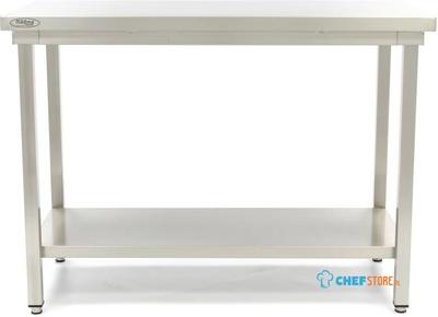 Maxima Werktafel RVS - 200 X 60 cm - Verstelbare Hoogte - met Onderschap - 09300971