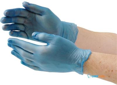 Vinyl Handschoenen Blauw | Poedervrij | S | Vogue | CF403-S