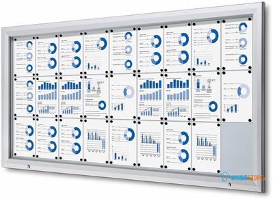 Syna Vergrendelbaar Notitiebord Outdoor met Gasveer 27x A4 - SCT27XA4PH