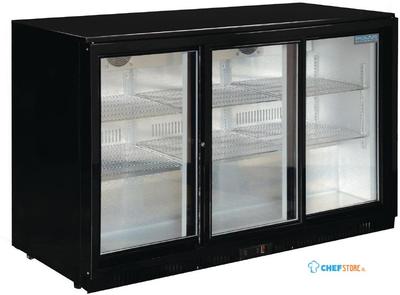 Polar G-Serie 3-Deurs Barkoeling Met Schuifdeuren Zwart 330l, Polar GL006