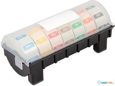 2,5cm Multidispenser | Inclusief 7 Rollen Voedseletiketten Daglabels Oplosbaar | Vogue | GH474