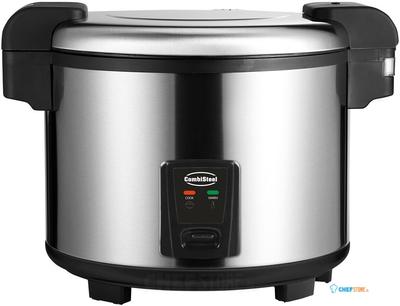 Rijstkoker - RVS 14 Liter Water, 5,4 liter Ongekookte Rijst - 30 Cups - Met Maatbeker - Combisteel 7516.0005 1