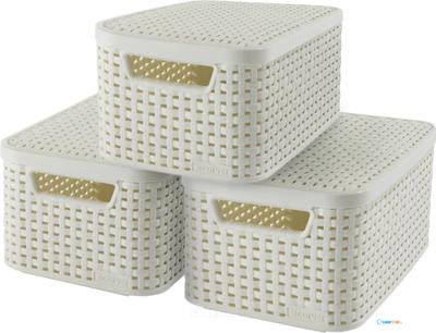 STYLE Set van 3 Opbergdozen met Deksel S - 240586 1