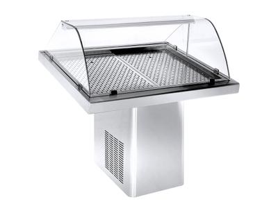 Refrigerated Fish Counter With Curved Glass and Rear Closing - Static Cooling - 1440 mm - HDC0012 1