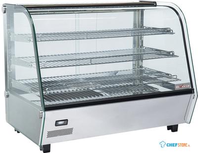 Diverso By Diamond Verwarmde Tafelvitrine, 3 Niveaus, Gebogen Glas - WR-VH16-G6 1