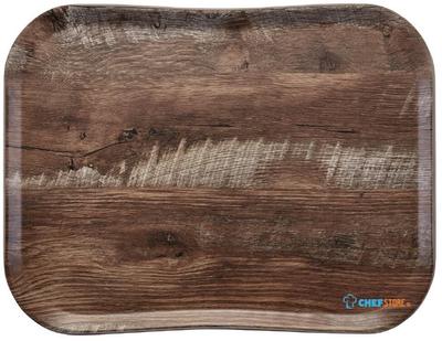 Cambro Century Dienblad Donker Eiken Dessin 36 X 46cm | Fe488