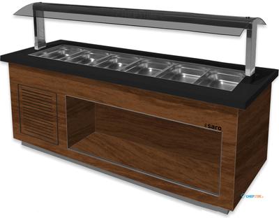 SARO Saladebar Model PREMIUM LINE SB K 230 Okkernoot - PREMIUM LINE- SB-K 230 OKKERNOOT 1