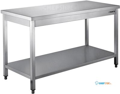 SARO Roestvaststalen Tafel Gedemonteerd met Legbord 700 mm Diepte 1800 Mm - 456-7025 1