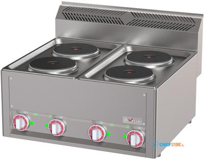 Diverso By Diamond Elektrisch Kookfornuis 4 Platen, -Top - WR-E4PT-18 1