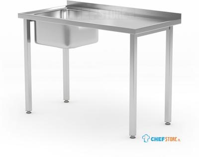 HENDI 816790 Spoeltafel, met bouten, , Kitchen Line, 1000x600x(H)850mm