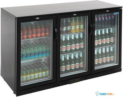 Polar G-Serie 3-Deurs Barkoeling Met Klapdeuren Zwart 330l, Polar GL004