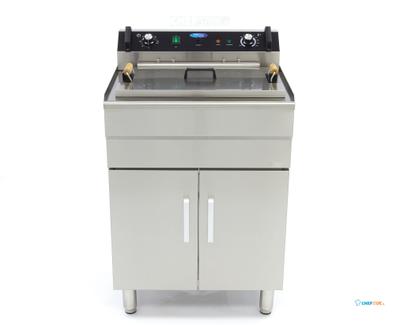 Maxima Frituurpan - 35 L - 1 Mand - met Tapkraan - 400V - 09365233