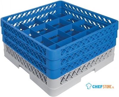 Bekerglaskorf CR-16 M/Opzet (2X CR-16 + 1X CR-0) - CaterRacks CR1613 1