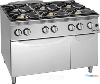 Bartscher 2992291 Gasfornuis 900 6 branders GBO