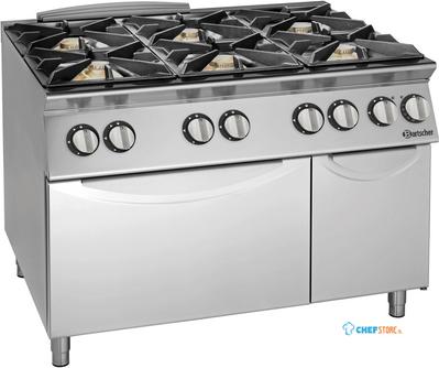 Bartscher 2992481 Gasfornuis 900 6 branders EBO