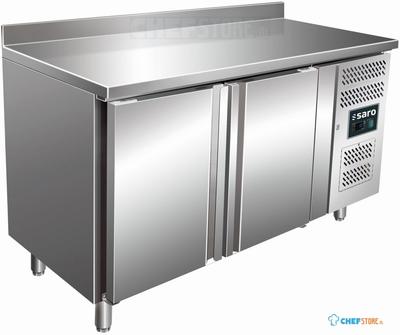 SARO Koelwerkbank met 2 Deuren en Opstaande Rand Model SNACK 2200 TN 1