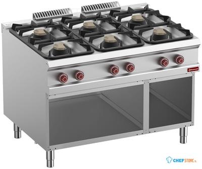 Gasfornuis Met 6 Branders Op Open Kast - Diamond G9/6BA12-N 1