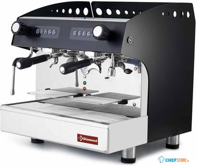 Diamond Espresso apparaat 2 groepen, automatisch - ZWART | COMPACT/2EB 1