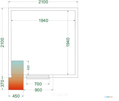 TEFCOLD Koelruimte (Compleet met Monoblock) - CRPF2121