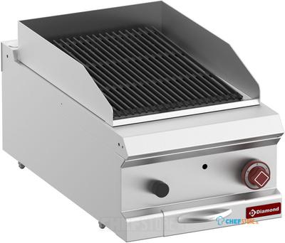 Lavasteengrill - Module 1/2 - Rooster In Gietijzer "dubbelzijdig"-TOP- - Diamond G7/GPL4T-ZN 1