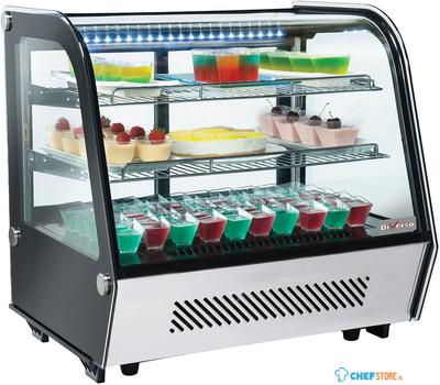 Diverso By Diamond Tafelmodel Koelvitrine, 3 Niveaus, Gebogen Glas - WR-DR12-S2 1