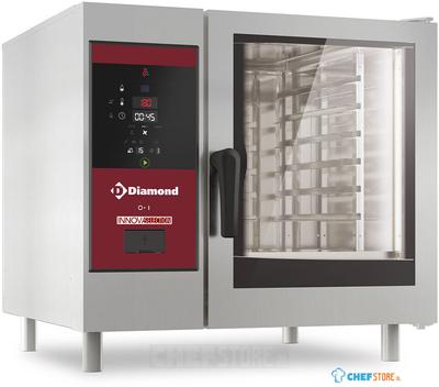 Diamond Gasoven met boiler, stoom en convectie 6x GN 1/1+ Cleaning | SBGS/XC-06 1