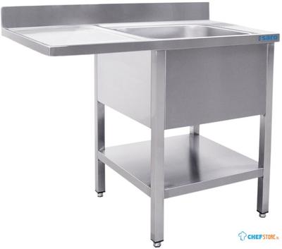 SARO Spoeltafel met 1 Wasbak Rechts 700 mm Diepte 1200 Mm - 700-2600R 1