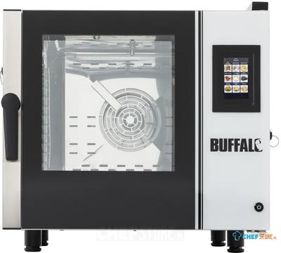 Buffalo Vrijstaande Slimme Touchscreen Compacte Combi Oven 6 X GN 1/1 met Installatiekit - SA772