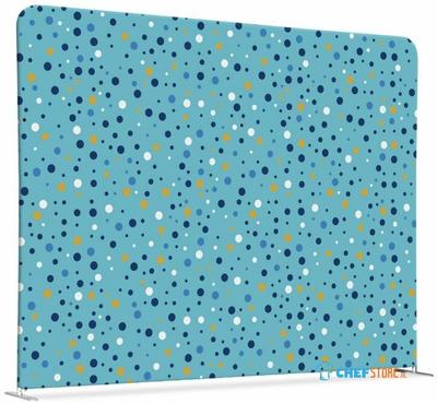 Syna Scheidingswand Textiel 150-150 Dubbelzijdig Stippen Blauw - ZWSE150-150SSK-DSI1