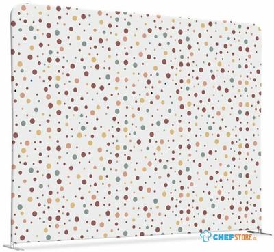 Syna Scheidingswand Textiel 150-150 Dubbelzijdig Stippen Aarde - ZWSE150-150SSK-DSI2