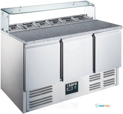 SARO Pizza Preparation Table With Glass Top Model EPS 903 G 1