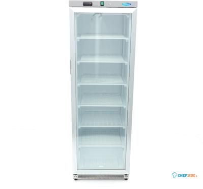 Maxima Vrieskast - 400 L - RVS - met Glazen Deur - 09405023