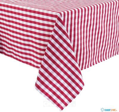 Mitre Comfort Gingham tafelkleed rood-wit 132 x 132cm | HB582