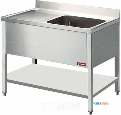 Diamond Spoeltafel met 1 Kuip 600x500xh325, Links Druipvlak - L1411S-D 1