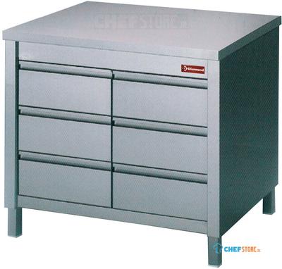 Werktafelkast Met 6 Laden GN1/1 - Diamond TACS107/U 1