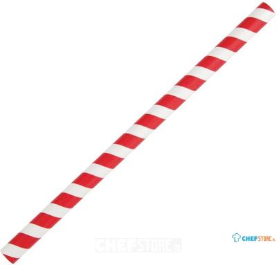 Fiesta Green rood/wit gestreepte papieren smoothierietjes 21cm | FB147