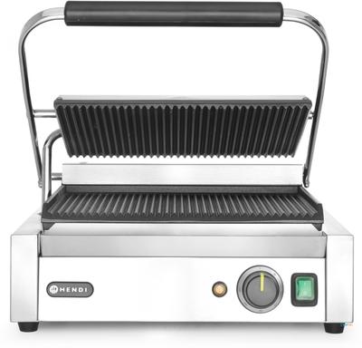 Hendi Contactgrill Panini boven onder geribd 230V 2200W | 263655 1