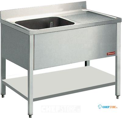 Diamond Spoeltafel met 1 Kuip en 1 Druipvlak - L1411D-D 1