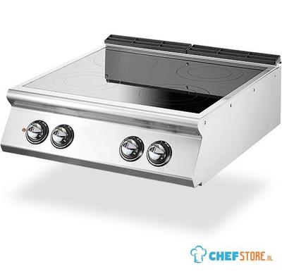 Ceramic Plate, Top Version, 4 Cooking Zones, Virtus VS7080PVET 1