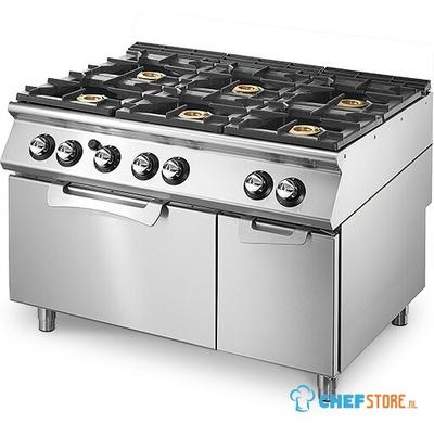 Mastro Gasselector Op Statische Gas Oven Gn 2/1 En Afgesloten Kast, 6 Branders | VS70120CFG 1