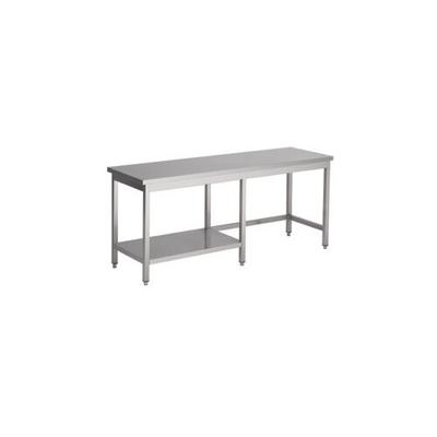 Werktafel met half Bodemschap | 230cm | RVS | Combisteel | 7812.0380 1