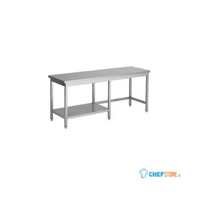 Werktafel met half Bodemschap | 180cm | RVS | Combisteel | 7812.0356 1